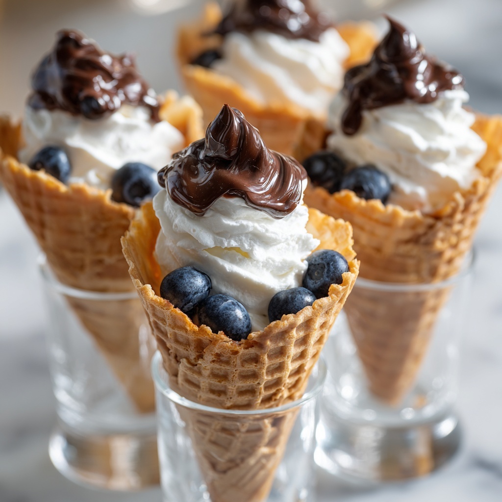 Deliciously Easy Cannoli Cones Recipe - Recipe Image