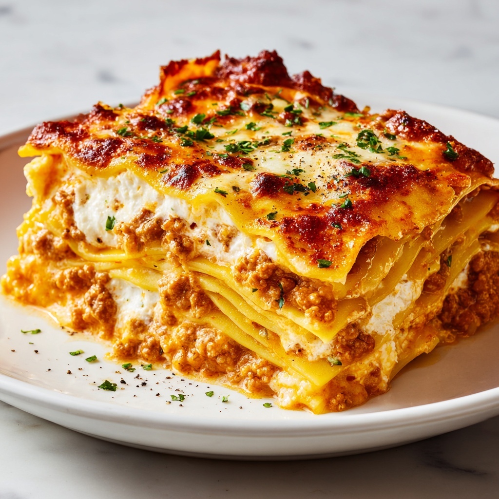 Smoky Havarti Lasagna with Cauliflower and Spinach Recipe - Recipe Image