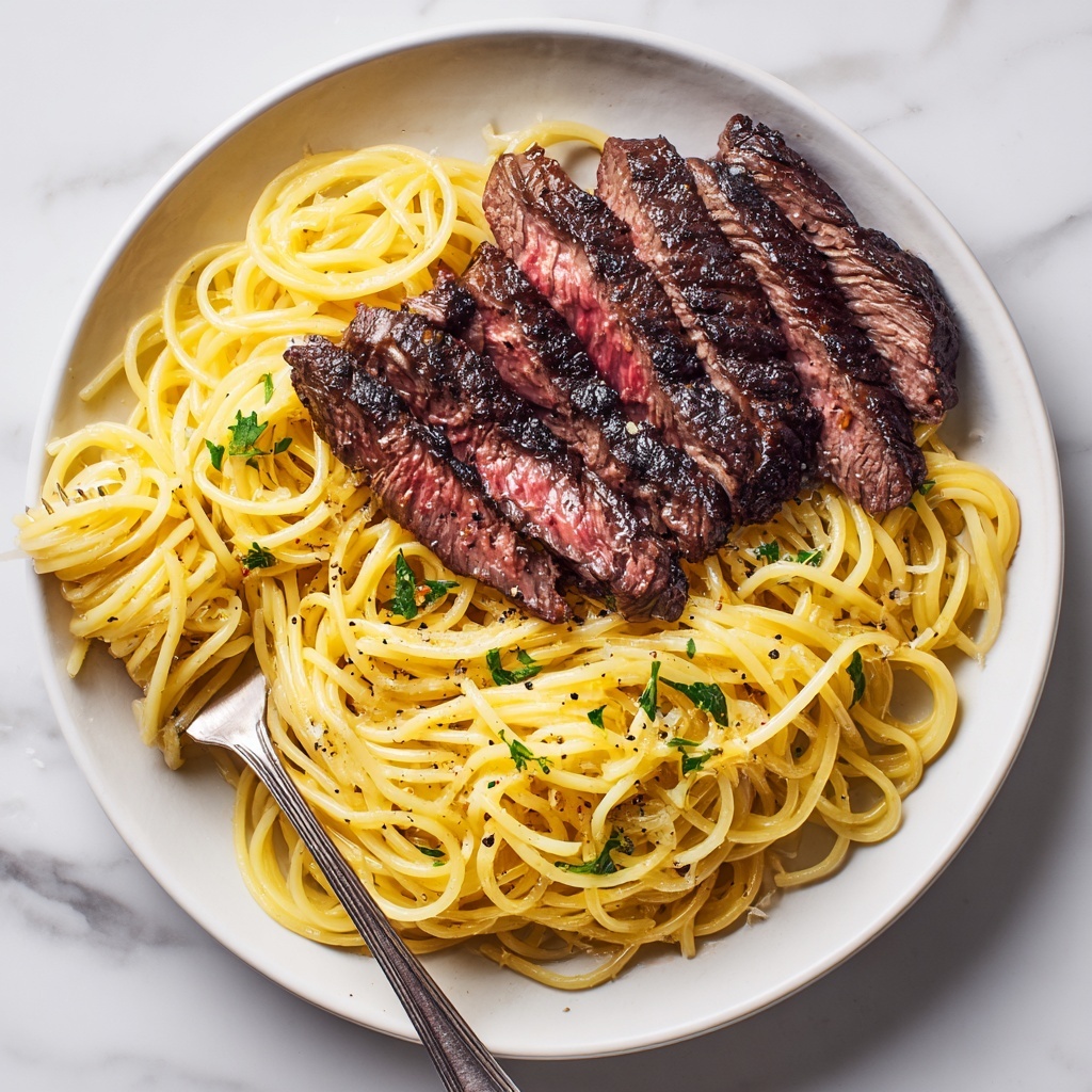 Garlic Butter Steak Lightning Noodles Recipe - Recipe Image