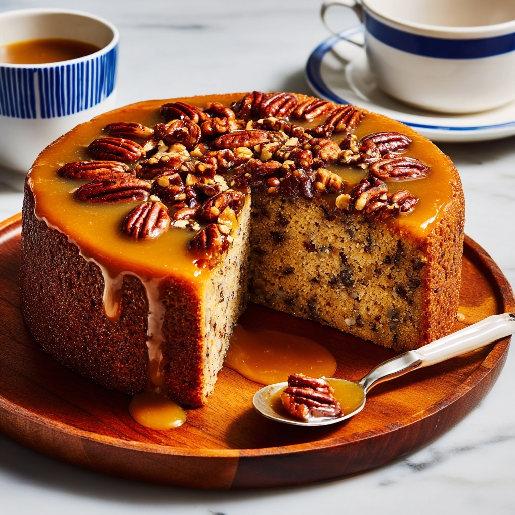 Carrot Pecan Sticky Pudding with Brown Sugar Cream Recipe - Recipe Image