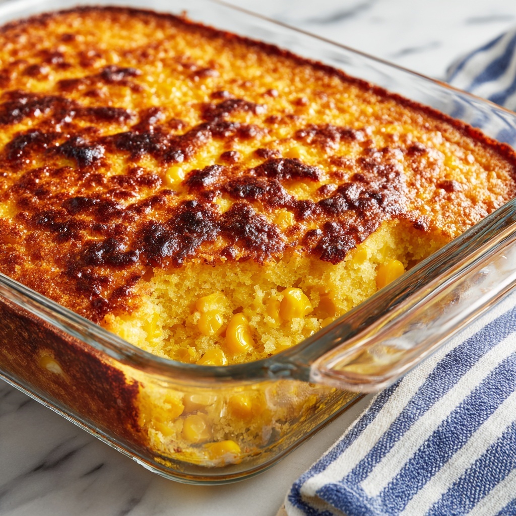 Creamy Cheddar Corn Casserole Recipe - Recipe Image