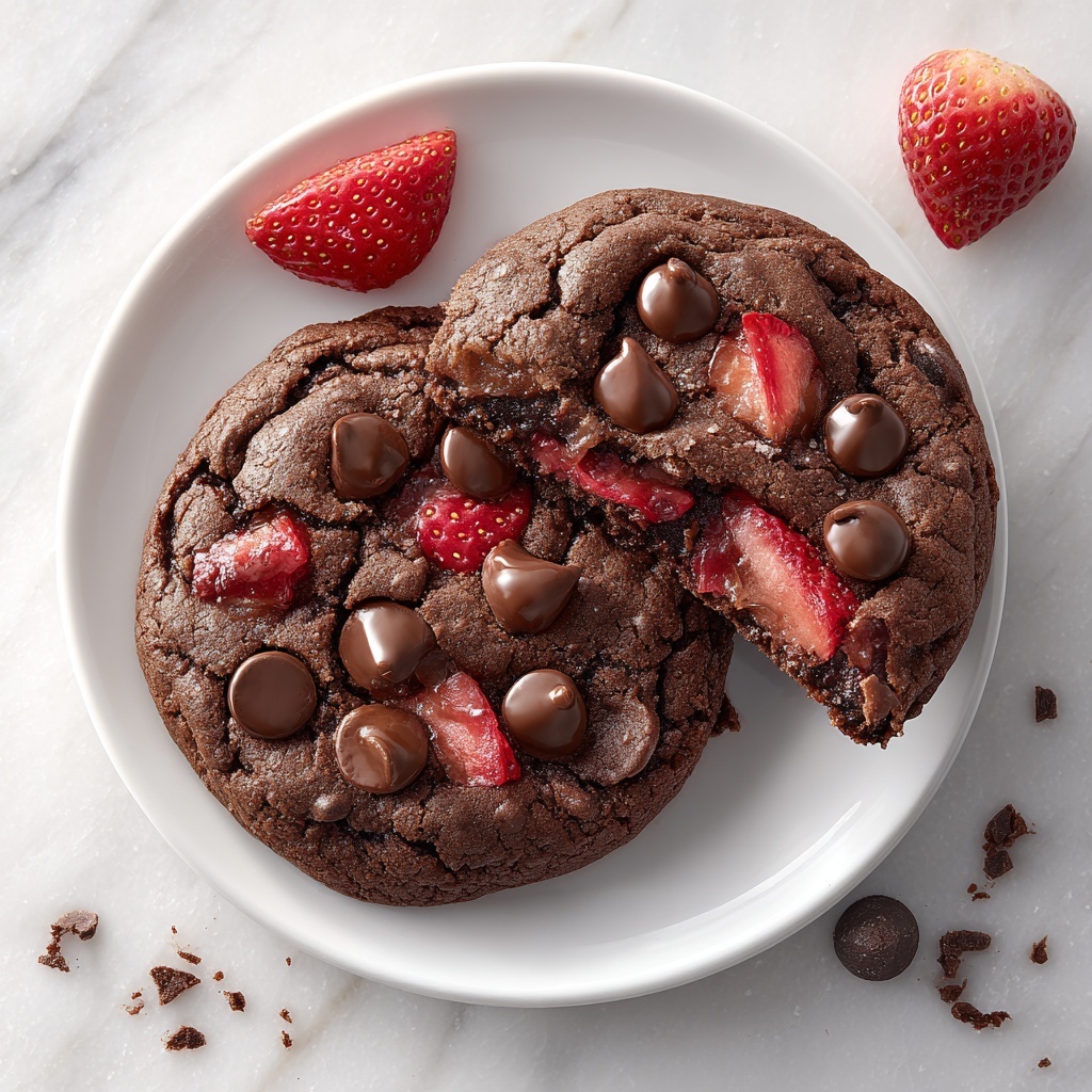 Strawberry Chocolate Cookies: 7 Irresistible Blissful Bites Recipe - Recipe Image