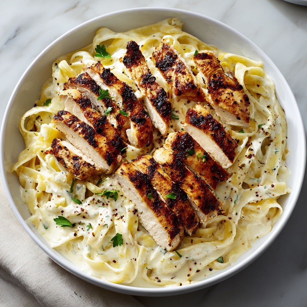 Skinny Low-Fat Chicken Fettuccine Alfredo Recipe - Recipe Image
