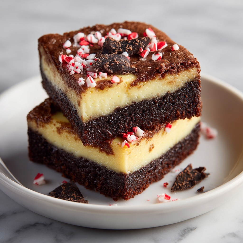 Christmas Peppermint Brownie Bars Recipe - Recipe Image
