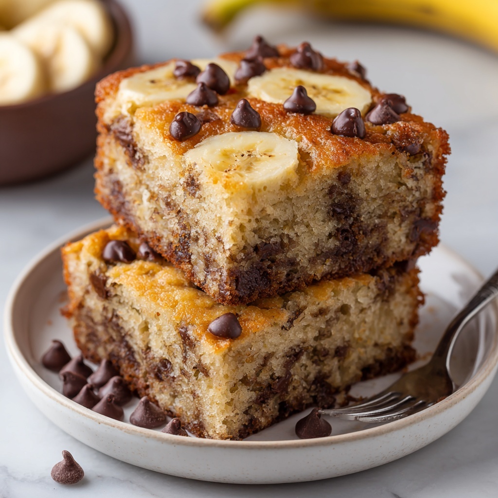 Vegan Banana Chocolate Chip Snack Cake Recipe - Recipe Image