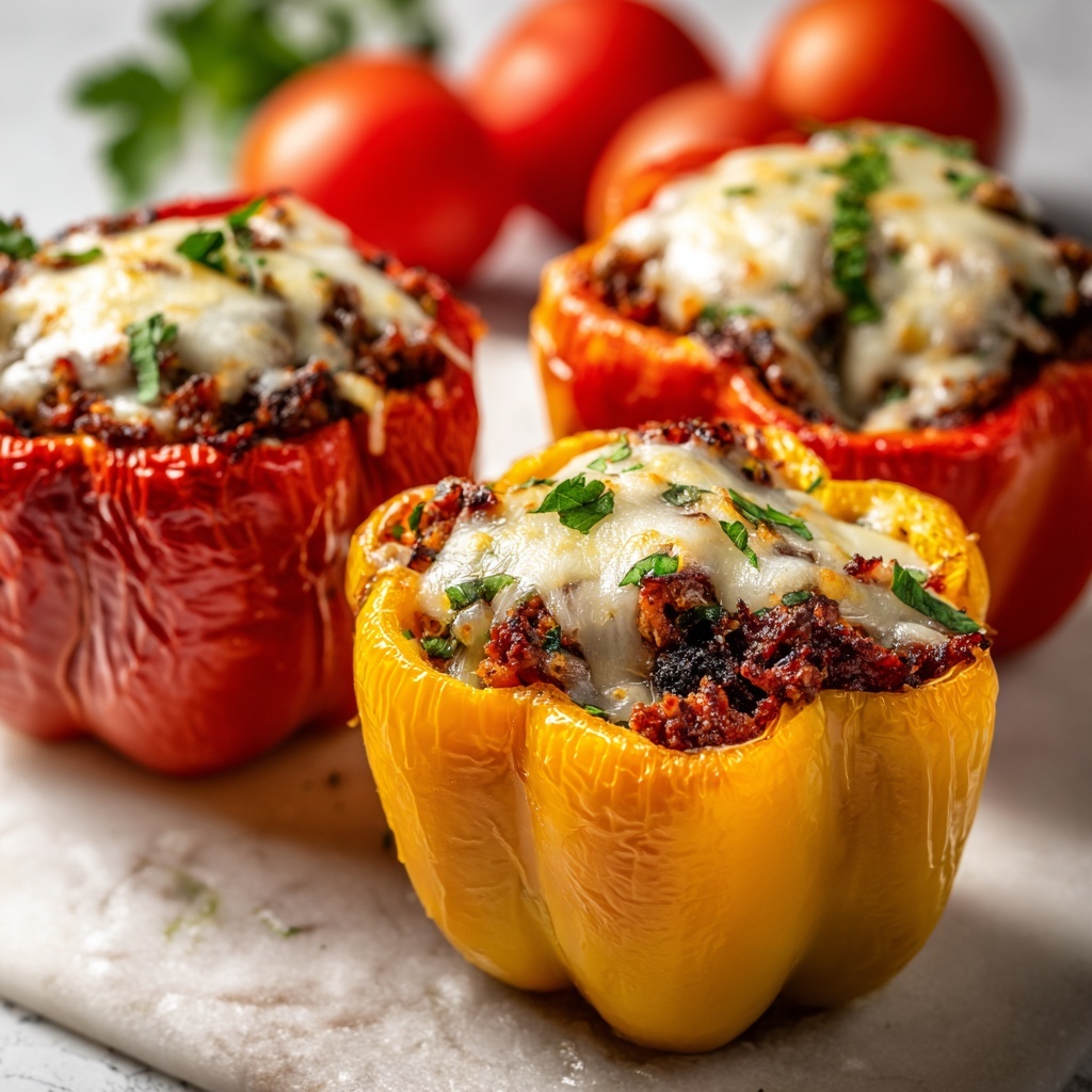 Lasagna Stuffed Peppers for a Low-Carb Dinner Delight Recipe - Recipe Image