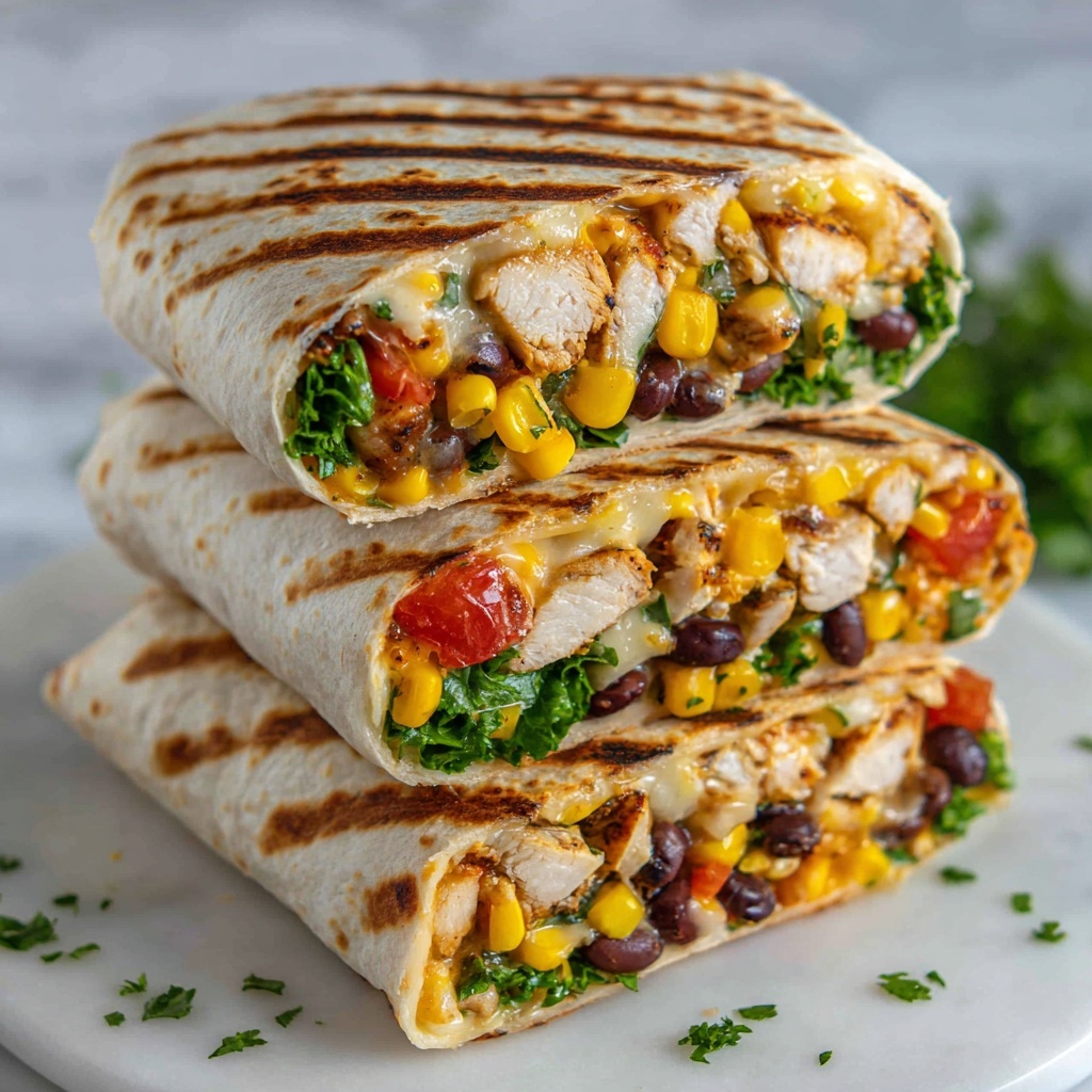 BBQ Chicken Salad Wraps Recipe - Recipe Image