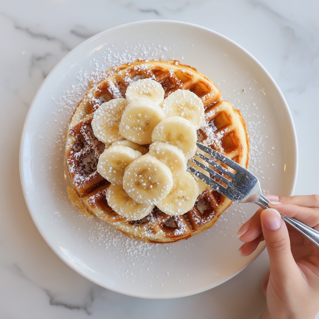 Flourless Banana Oat Waffles Recipe - Recipe Image