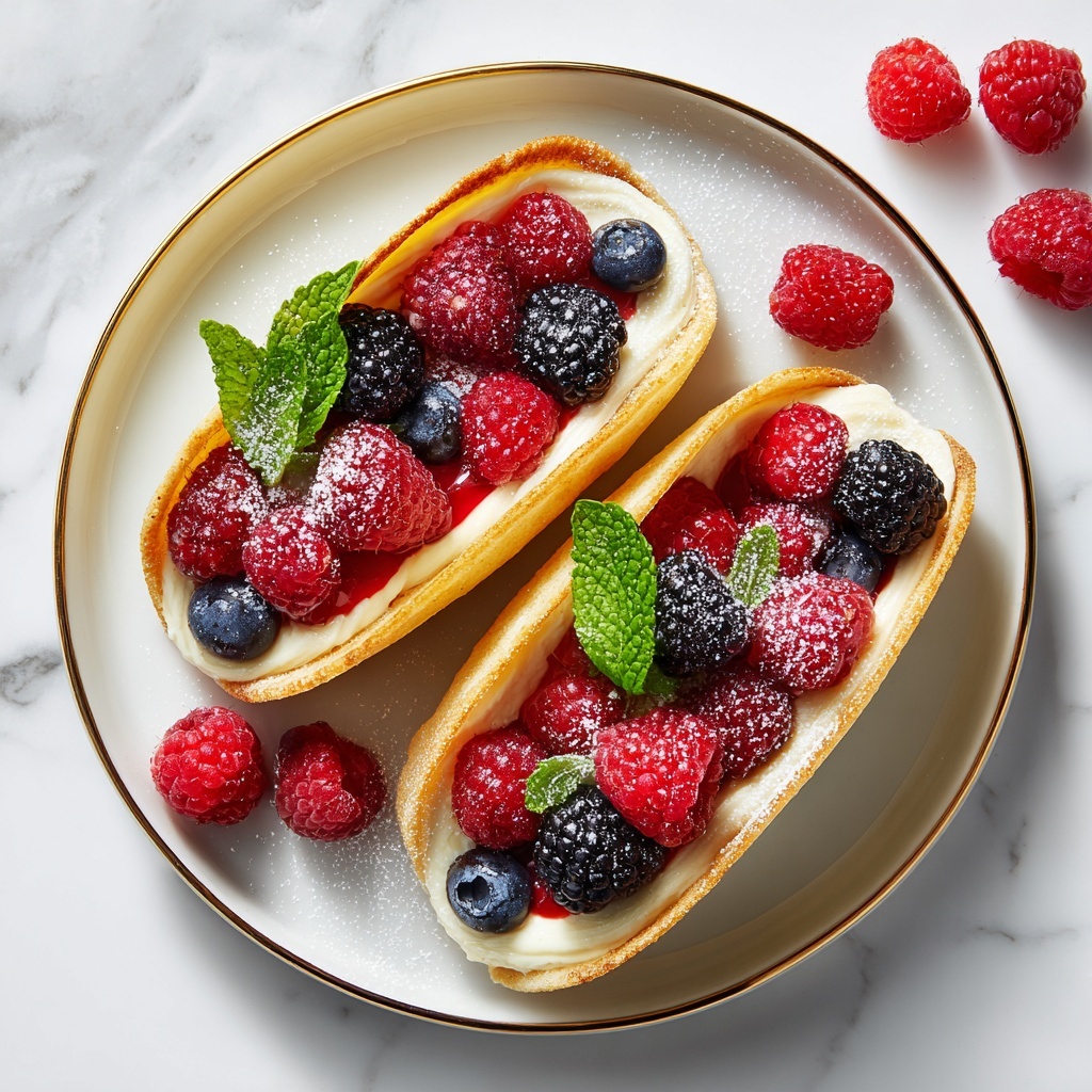Berrylicious Cheesecake Tacos Recipe - Recipe Image