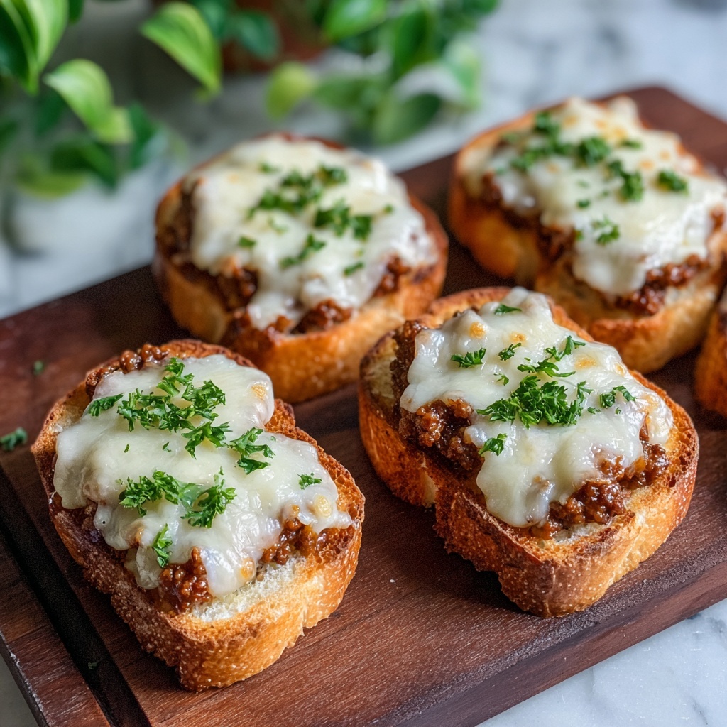 Garlic Bread Sloppy Joe Melts Recipe - Recipe Image