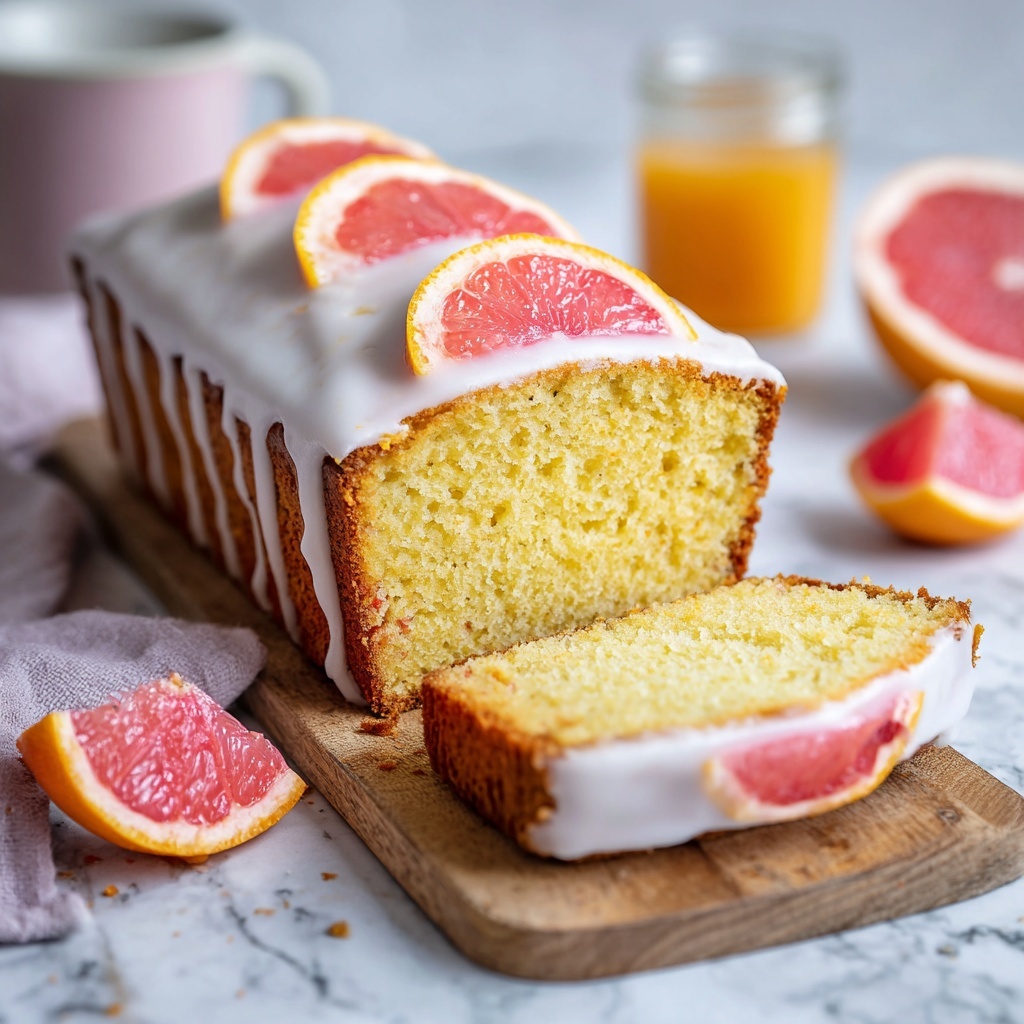 Moist Vegan Grapefruit Loaf Cake Recipe - Recipe Image