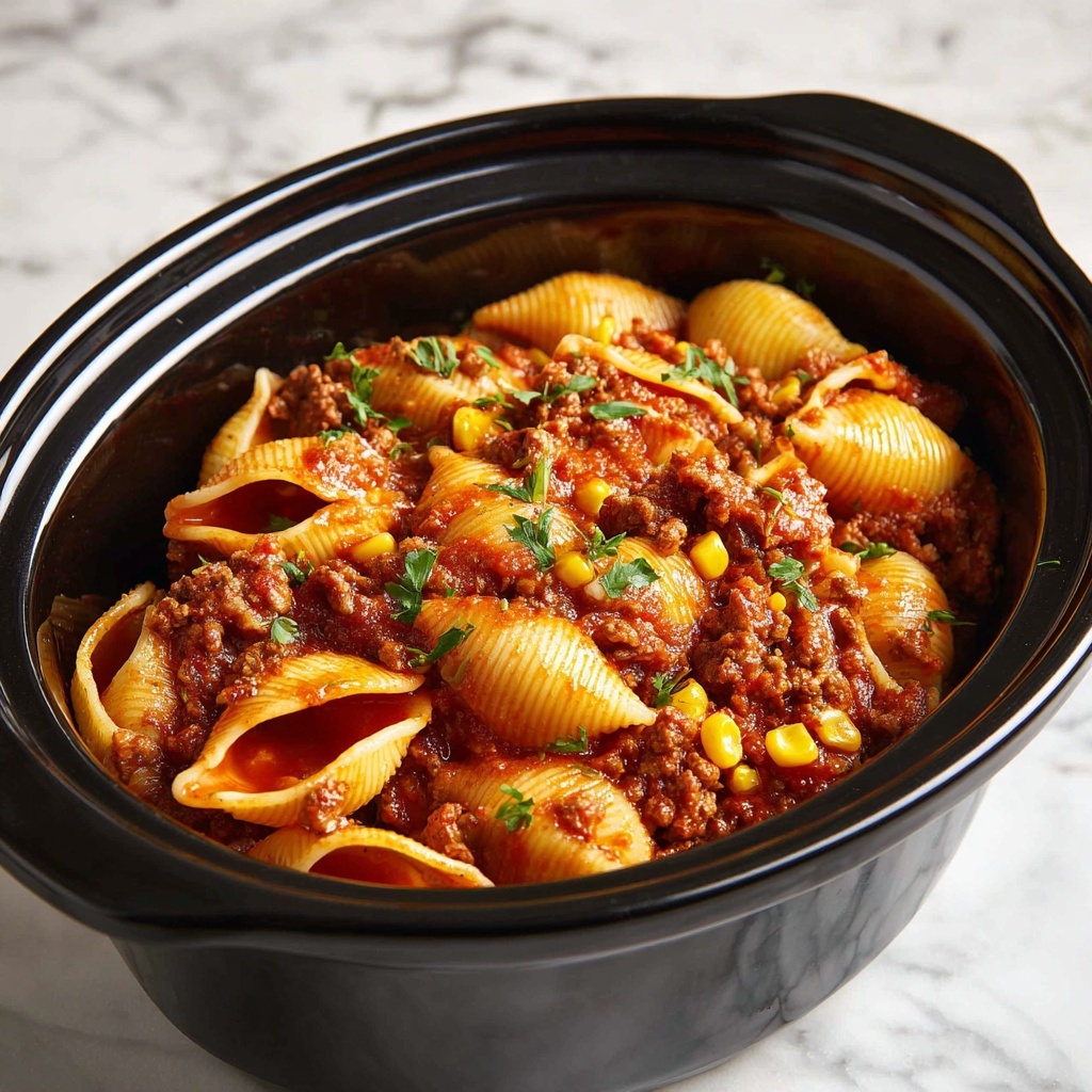 Slow Cooker Taco Pasta Recipe - Recipe Image