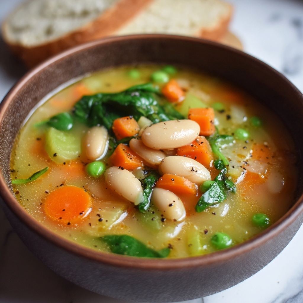 Spinach, Lentil, and Butter Bean Soup Recipe - Recipe Image