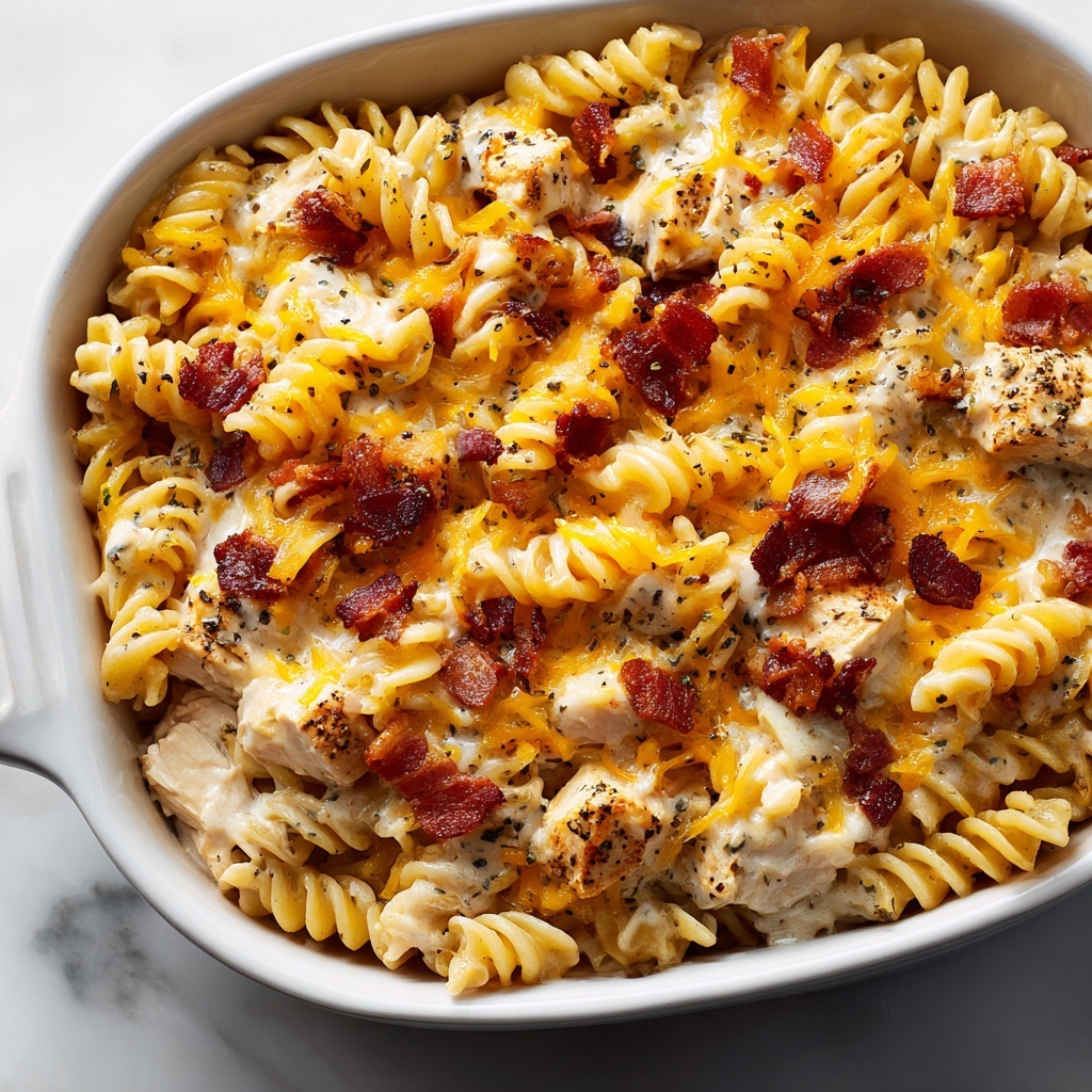 Crazy Good Cheesy Chicken and Smoked Turkey Pasta Bake Recipe - Recipe Image