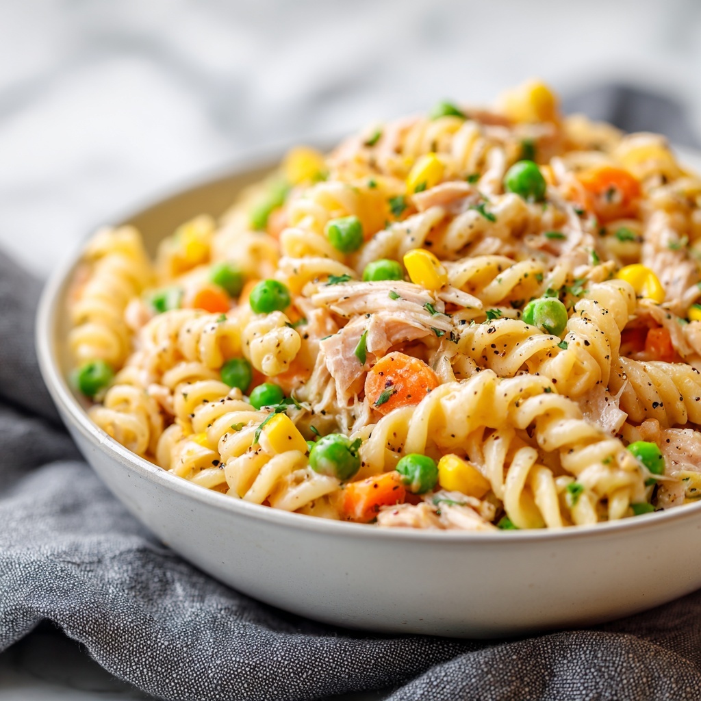 Chicken Pot Pie Pasta Recipe - Recipe Image