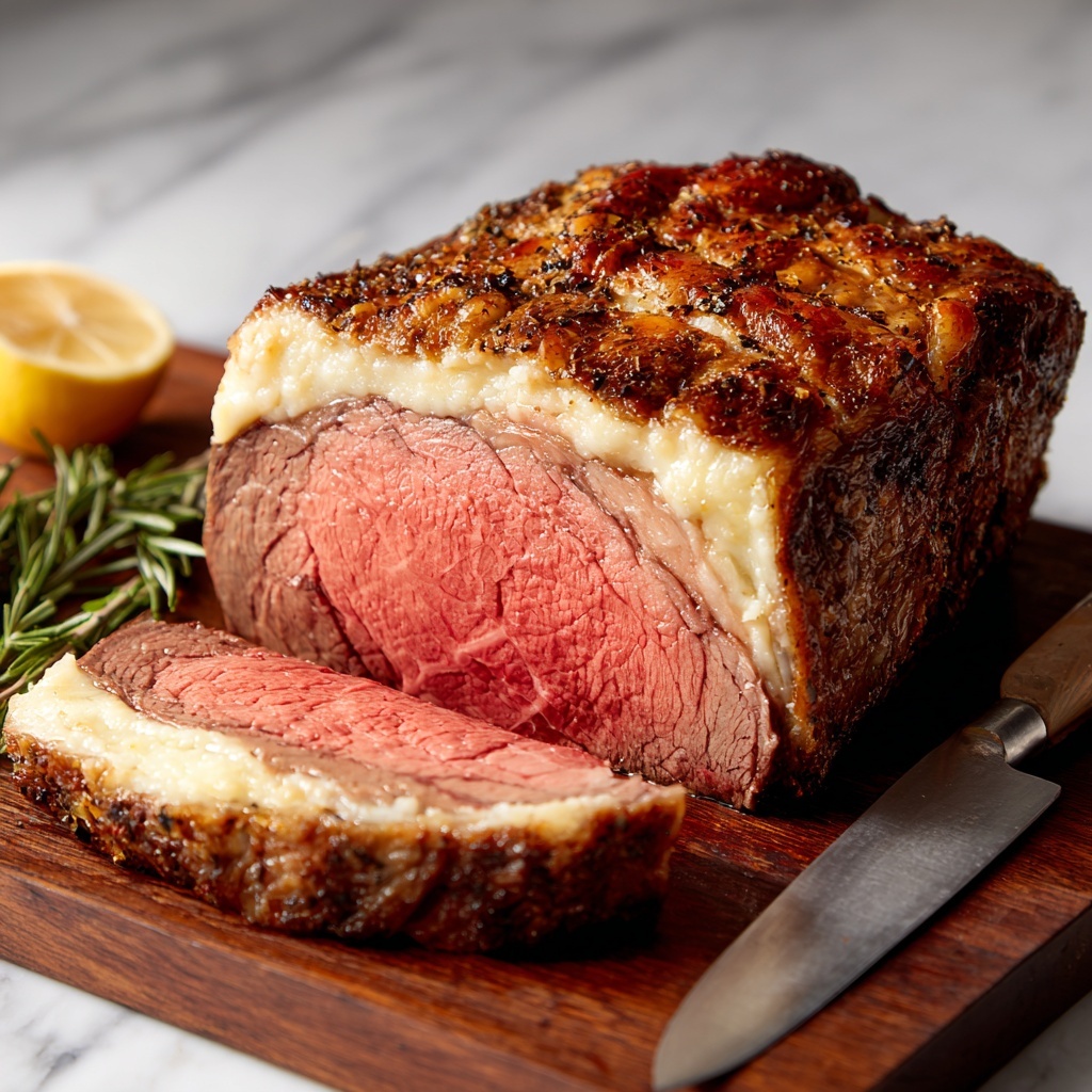 Irresistible Garlic Herb Prime Rib to Impress Your Guests Recipe - Recipe Image