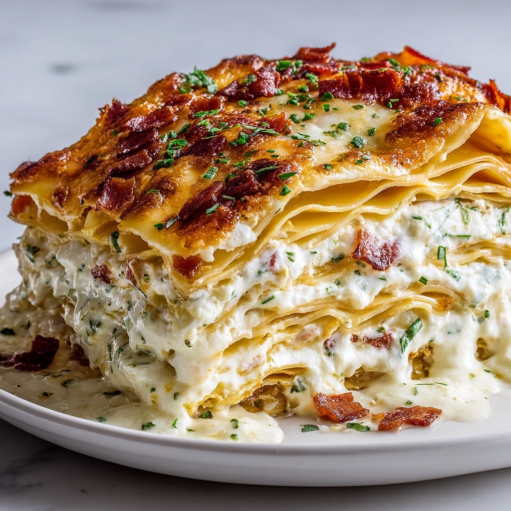 Garlic Butter Shrimp Scampi Lasagna Recipe - Recipe Image