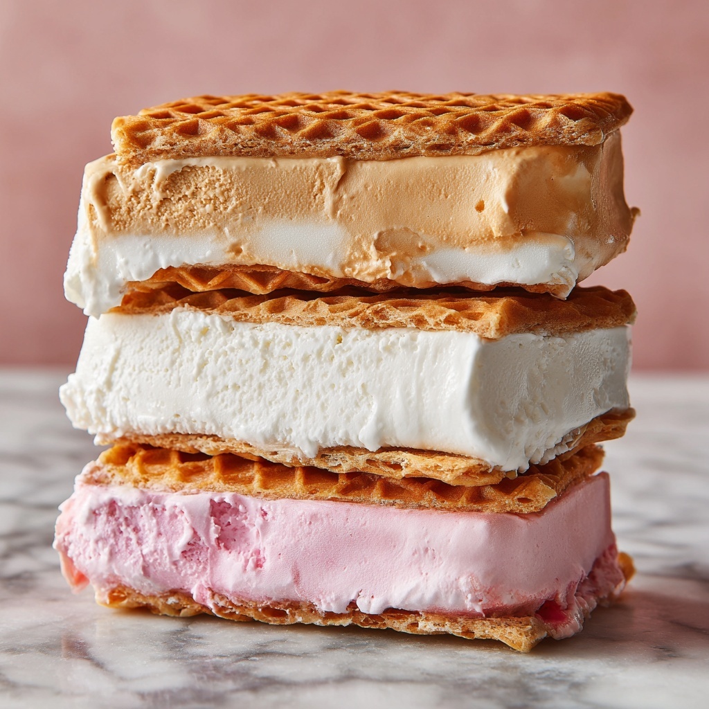 Neapolitan Ice Cream with Strawberry, Chocolate, and Vanilla Layers Recipe - Recipe Image