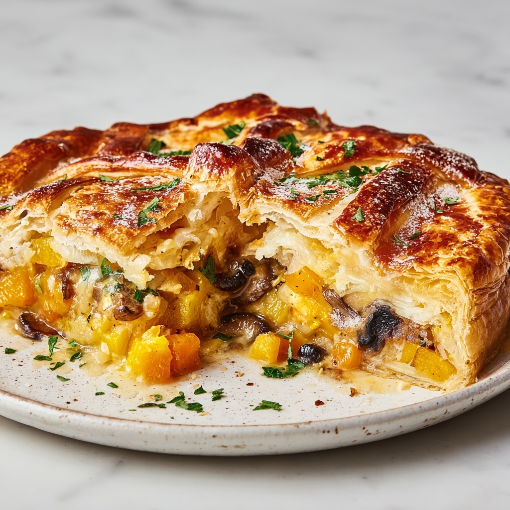 Vegetarian Mushroom and Leek Pie Recipe - Recipe Image