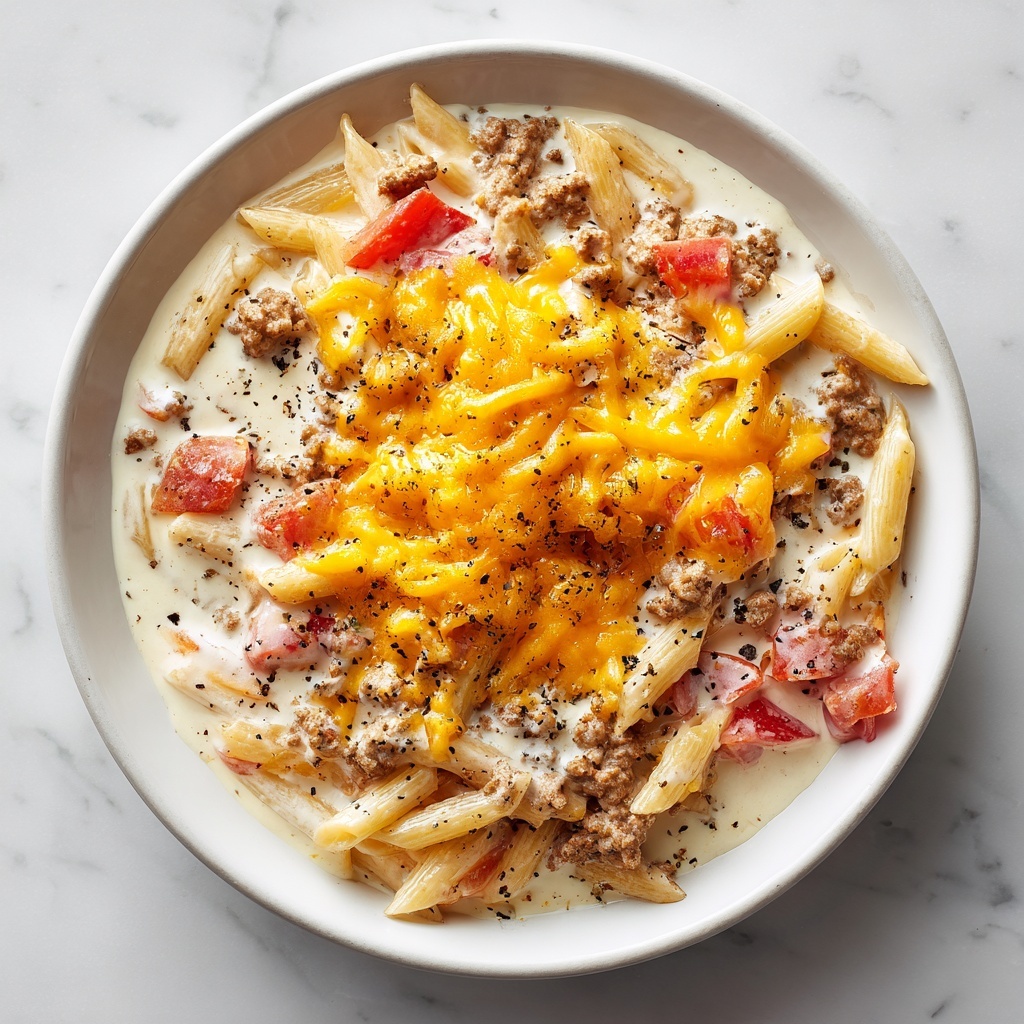 Cheeseburger Alfredo Pasta: 5 Steps to Comfort Food Bliss Recipe - Recipe Image