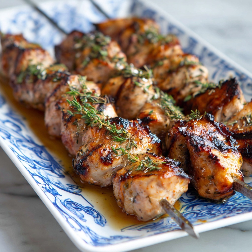 Oven-Baked Chicken Skewers with Bell Peppers and Red Onion Recipe - Recipe Image