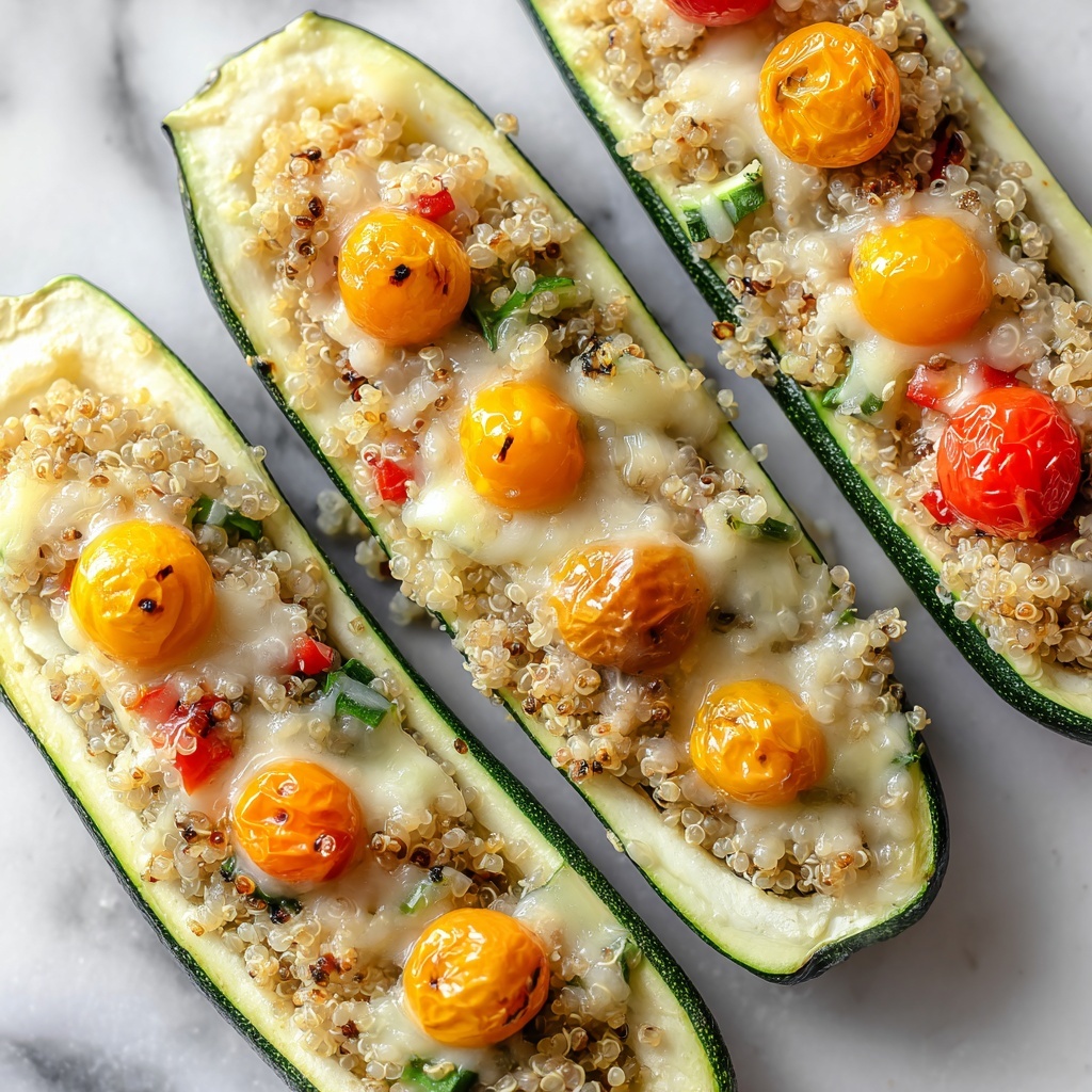 Quinoa Stuffed Zucchini Boats Recipe - Recipe Image
