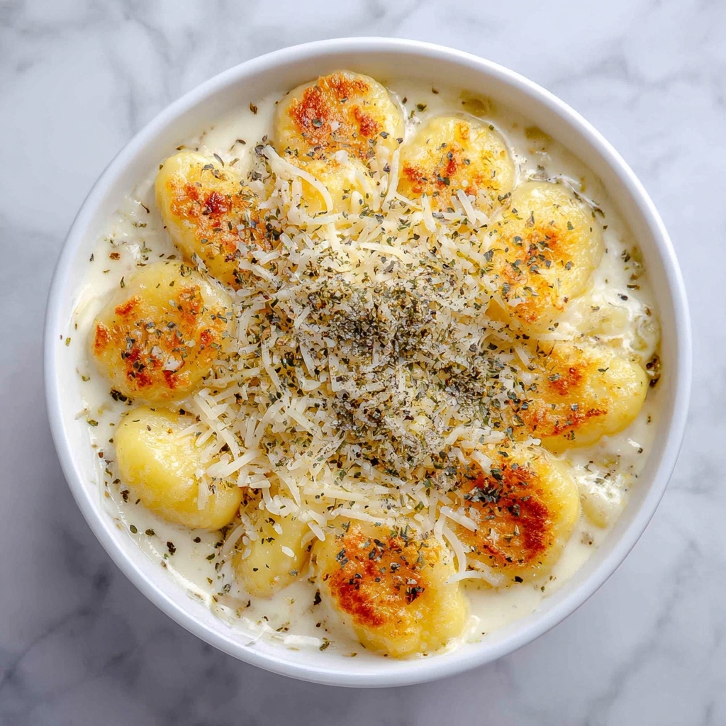 Gnocchi in Rich Creamy Parmesan Garlic Sauce Recipe - Recipe Image