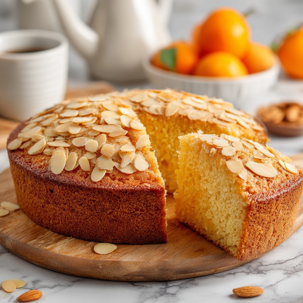 Orange Honey Date Cake with Almond Topping Recipe - Recipe Image
