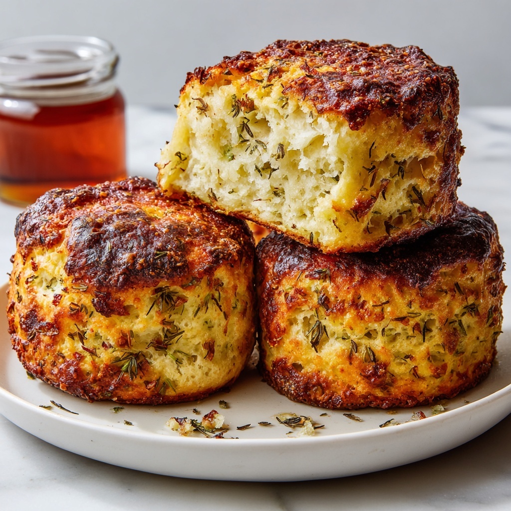 Cheddar Scones with Spiced Honey Butter Recipe - Recipe Image