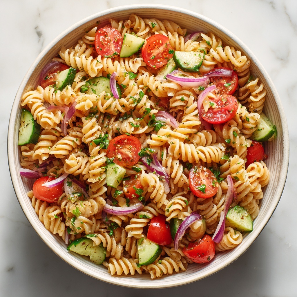 Healthy Vegan Pasta Salad Recipe - Recipe Image