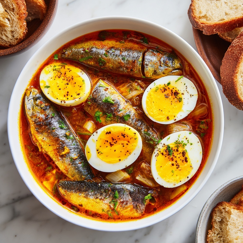 Spicy Sardine With Eggs: Quick Comfort for Busy Days Recipe - Recipe Image