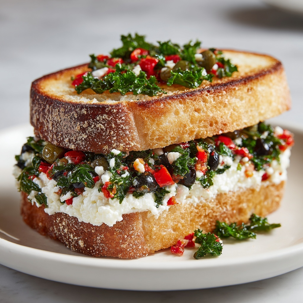 Olive Tapenade & Goat Cheese Sandwich Recipe - Recipe Image