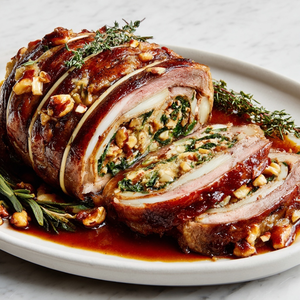 Chestnut-Stuffed Roast Beef Roll Recipe - Recipe Image
