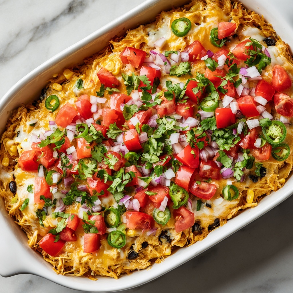 Easy Chicken Burrito Casserole Recipe - Recipe Image