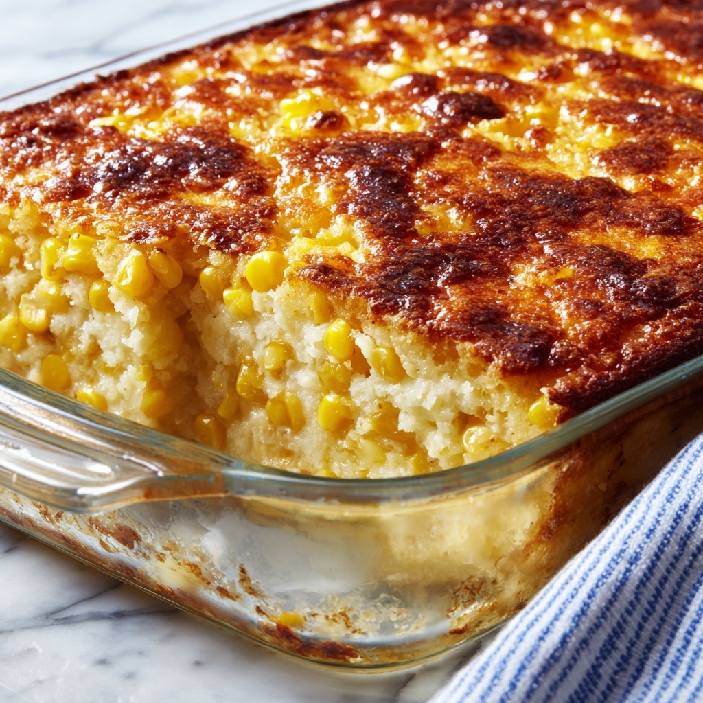Creamy Cheddar Corn Casserole Recipe - Recipe Image