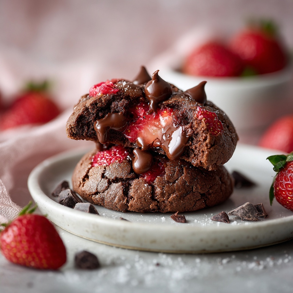 Strawberry Chocolate Cookies: 7 Irresistible Blissful Bites Recipe - Recipe Image