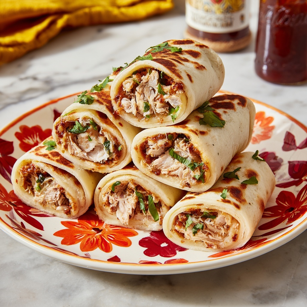 Baked Chicken and Spinach Flautas Recipe - Recipe Image