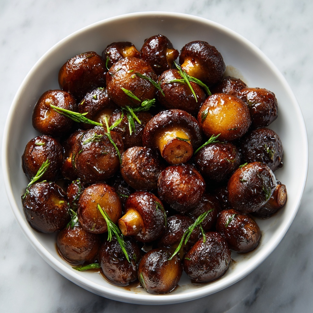 Garlic Balsamic Roasted Mushrooms Recipe - Recipe Image