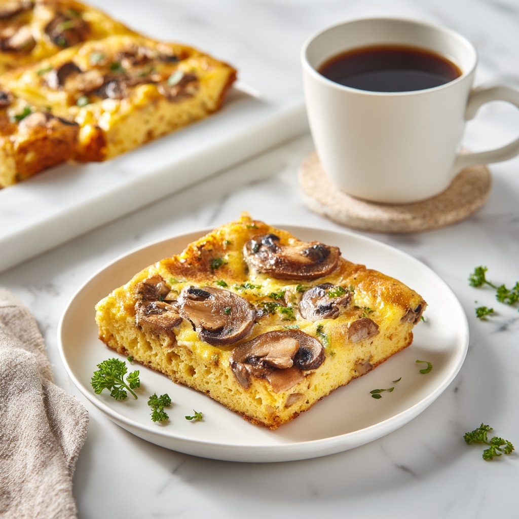 Spinach and Mushroom Frittata with Roasted Cherry Tomatoes Recipe - Recipe Image