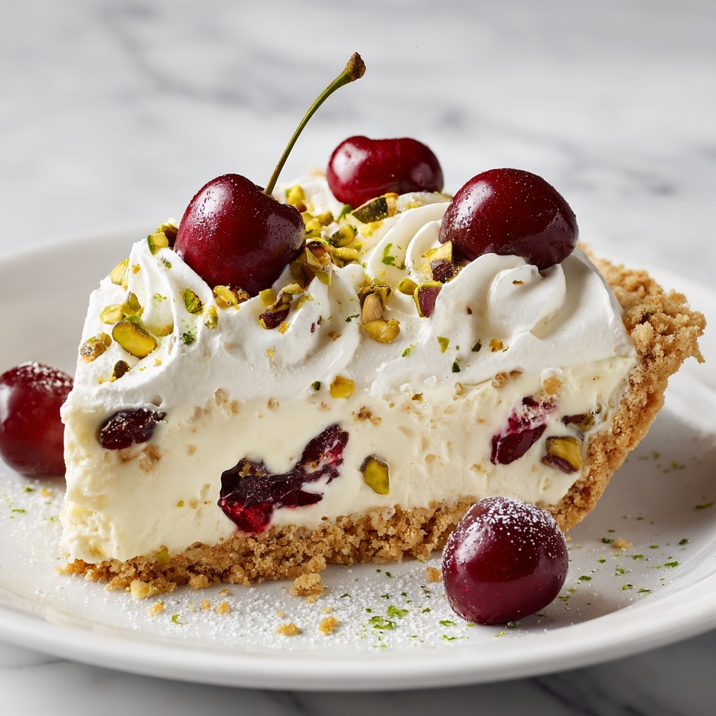 Luscious Lemon-Lime Cherry Pistachio Cheesecake Recipe - Recipe Image