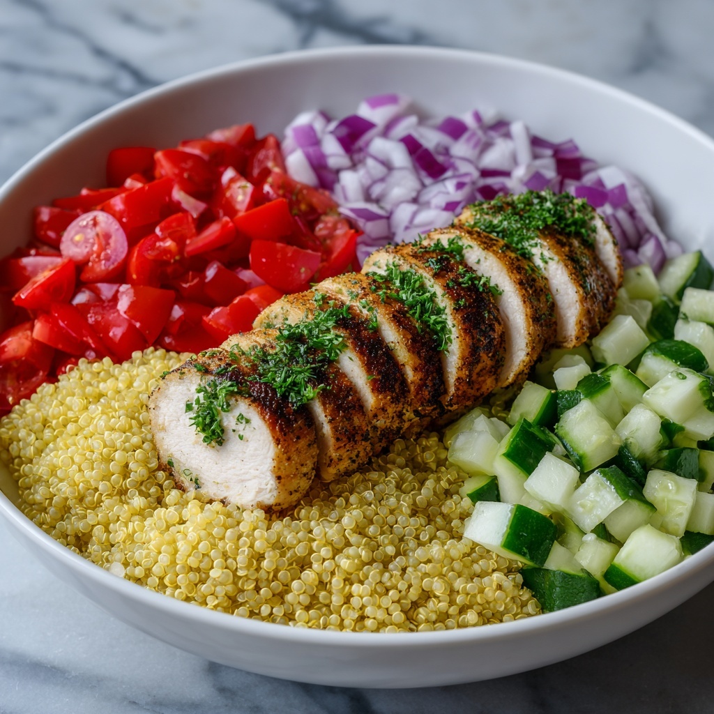 Greek Chicken Quinoa Bowl (Healthy & Flavorful) Recipe - Recipe Image