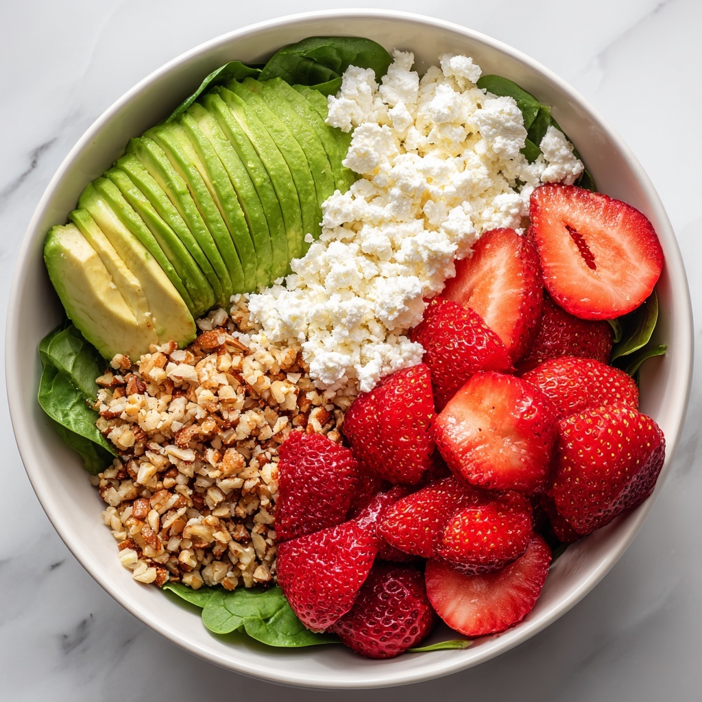 Strawberry Crunch Salad with Zesty Champagne Vinaigrette Recipe - Recipe Image