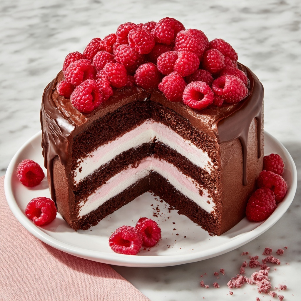 Vegan Raspberry Chocolate Cake Recipe - Recipe Image