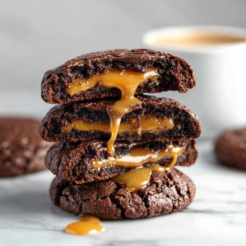 Salted Caramel Chocolate Cookies Recipe - Recipe Image
