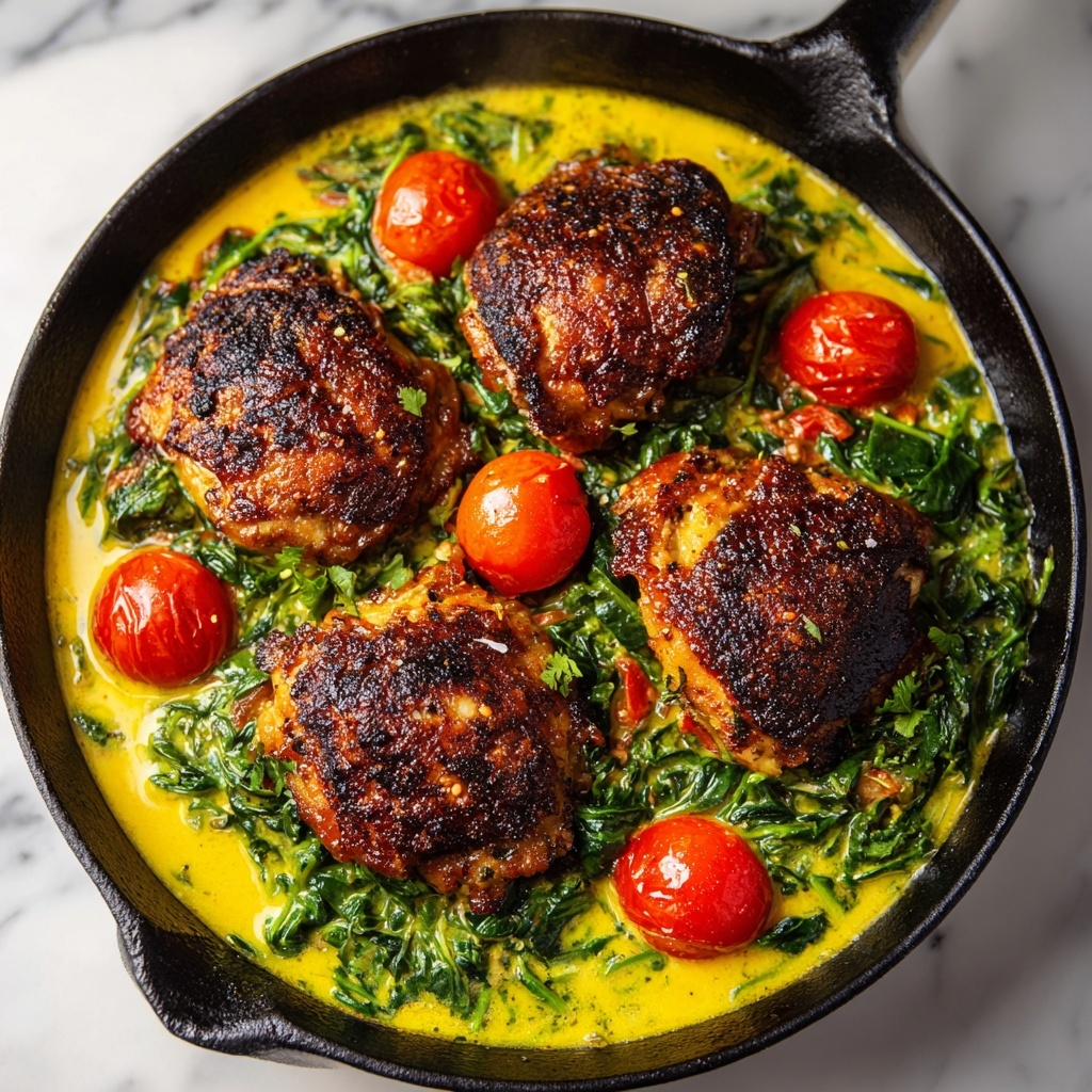 Creamy Pesto Chicken with Roasted Tomatoes and Spinach Recipe - Recipe Image