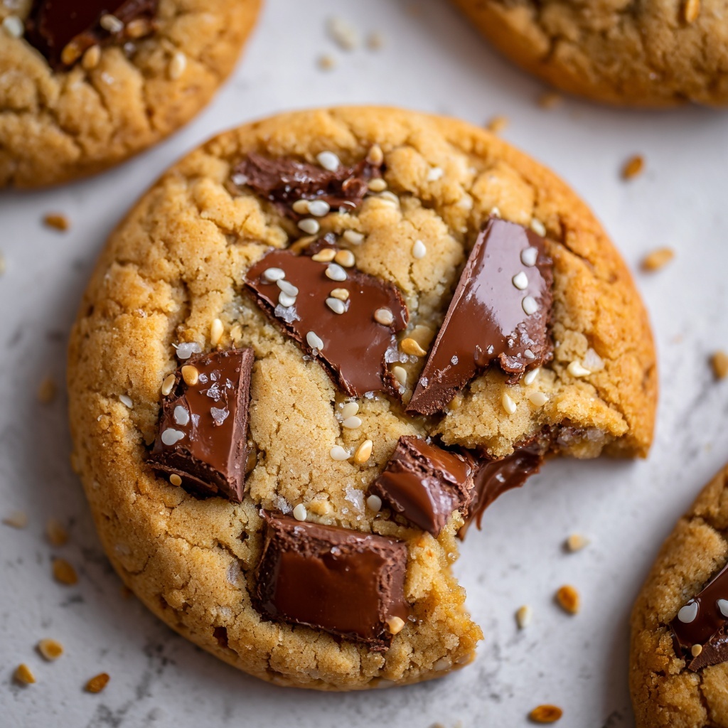 Vegan Tahini Chocolate Chip Cookies Recipe - Recipe Image