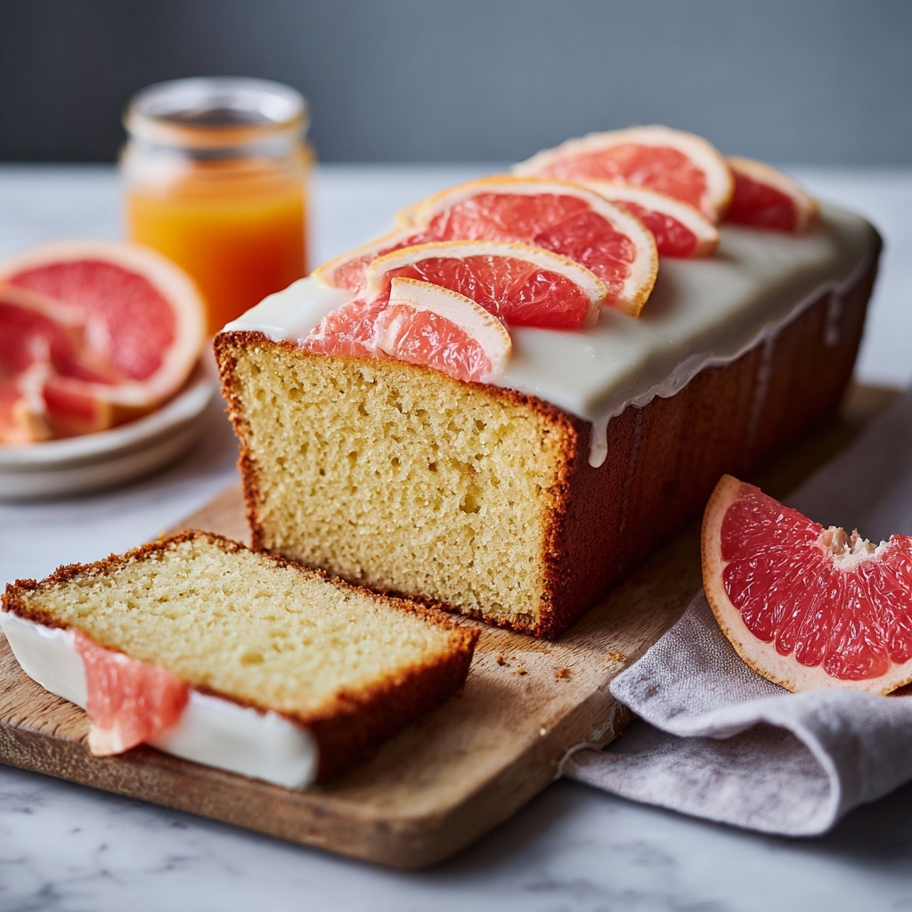 Moist Vegan Grapefruit Loaf Cake Recipe - Recipe Image