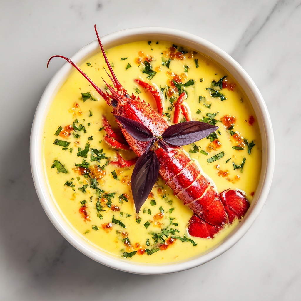 Exquisite Lobster Bisque with Saffron Infusion Recipe - Recipe Image