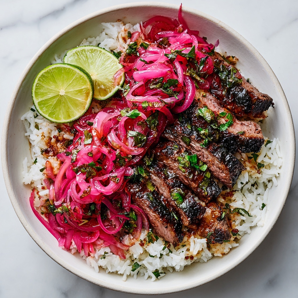 Skirt Steak Rice Bowls with Chimichurri Sauce Recipe - Recipe Image