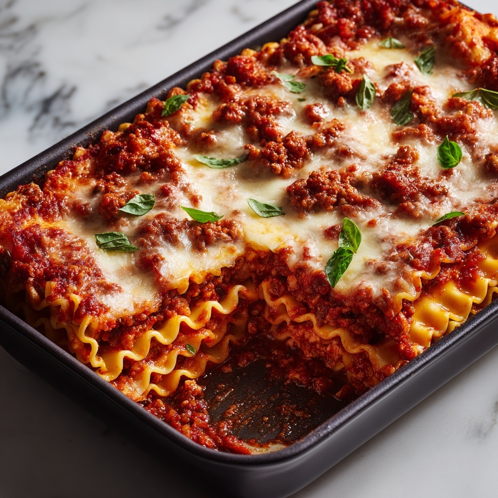Quick Cast Iron Skillet Lasagna Recipe - Recipe Image